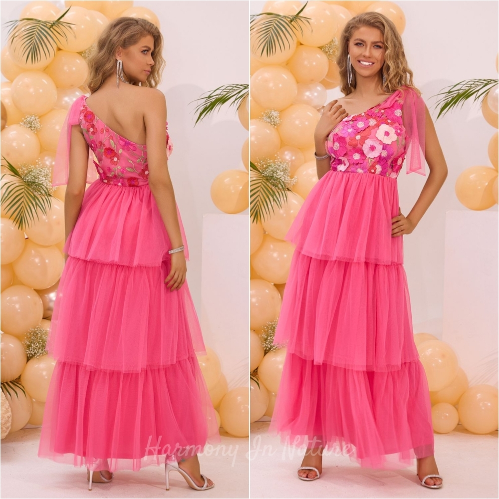 Berry Sweet One-Shoulder Dress